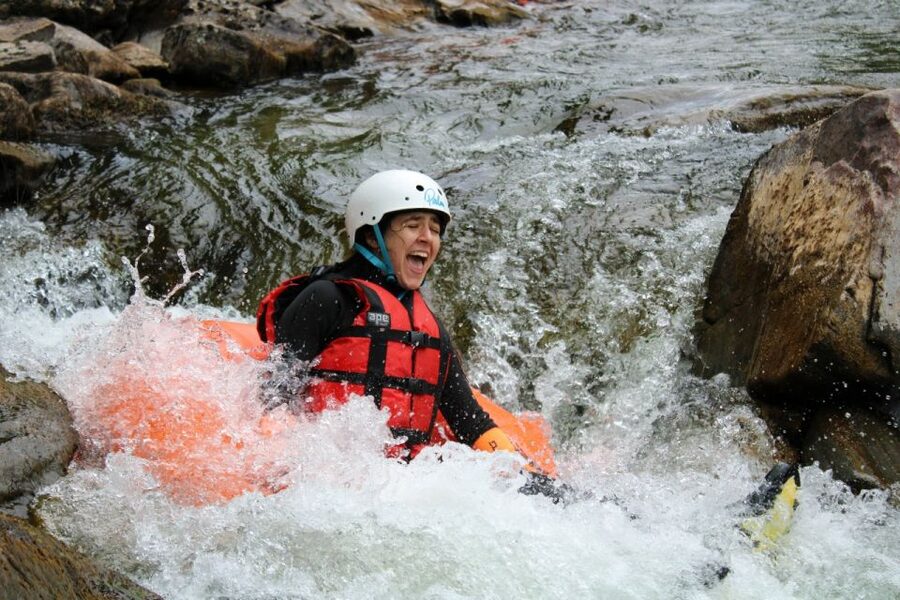 Aviemore, Cairngorms: RIVER TUBING - River Feshie - The photographer and the free photo package