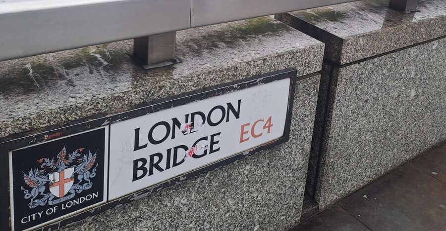 Borough Market London Bridge & Fish & Chips - Crossing London Bridge with the Tower views
