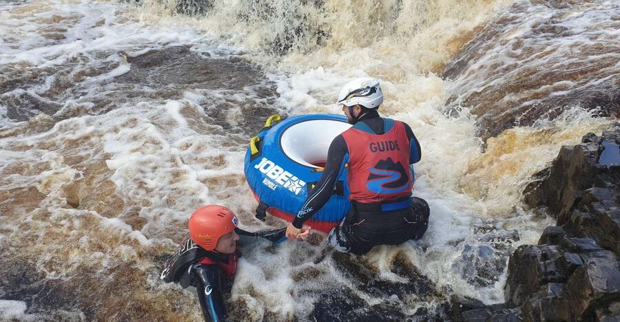 Bowlees: Guided White Water Tubing Adventure - Learning to Swim in White Water