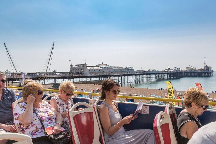 Brighton: City Sightseeing Hop-On Hop-Off Bus Tour - Pepper Pot, Racecourse, and Saltdean add local color