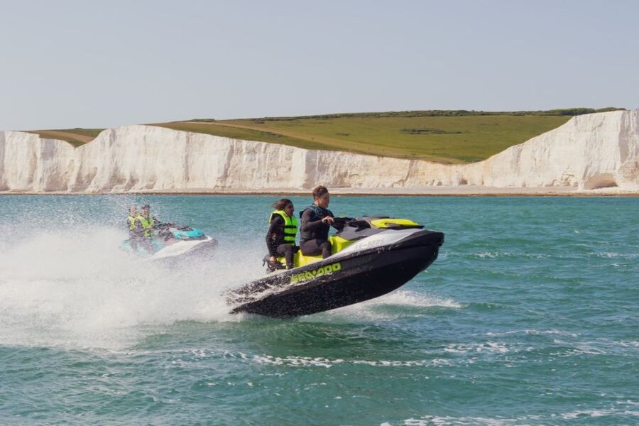 Brighton: Seven Sisters Jet Ski Guided Coastline Safari - Getting suited up for the sea