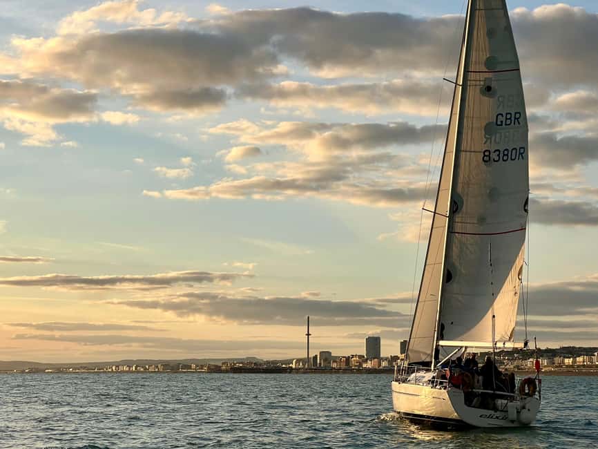 Brighton: Sunset Sailing Cruise with a Glass of Wine - The English Channel at sunset