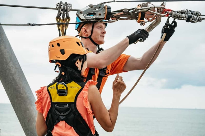 Brighton: Zip Wire Experience Ticket - The launch and the ride over Brighton beach