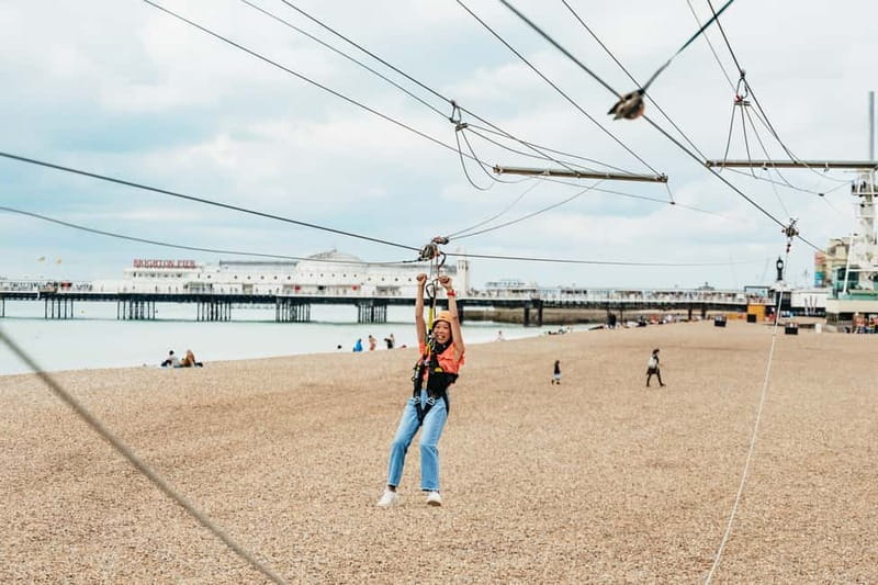 Brighton: Zip Wire Experience Ticket - Choosing the dual line and racing a friend
