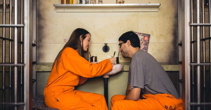 Bristol: Alcotraz Immersive Prison Cocktail Experience - Starting the session in an orange jumpsuit