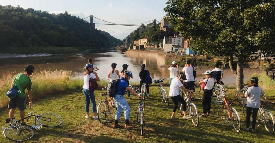 Bristol: The Best Of Bristol, Guided Bike Tour - Cliftonwood’s colorful houses and the suspension bridge