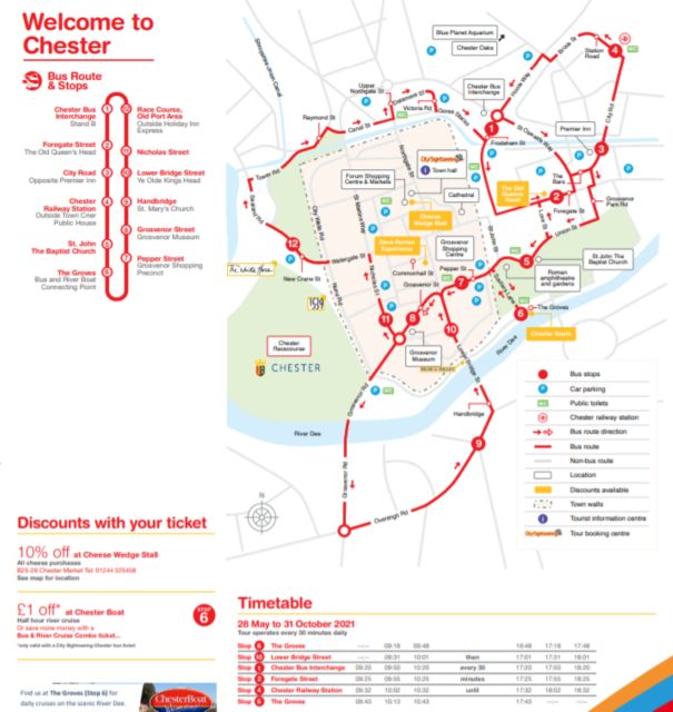 Chester: City Sightseeing Hop-On Hop-Off Bus Tour - Stops 12 and 13: racecourse, cathedral, and the best walking base
