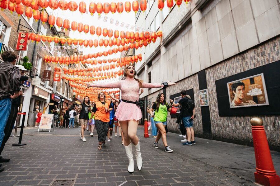 Drag Queen Disco Diva Tour - Silent Disco Walking Tour - Leicester Square keeps the tour moving