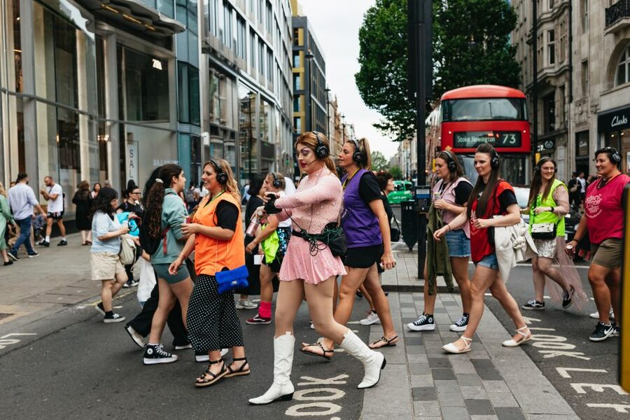 Drag Queen Disco Diva Tour - Silent Disco Walking Tour - Oxford Street adds a final public stage