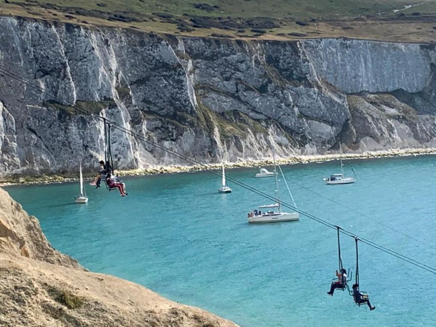 From Brighton: Isle of Wight Full-Day Trip via Portsmouth - Chairlift or steps down to the beach