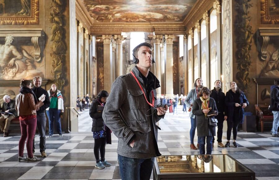 Greenwich: Painted Hall Entry and Old Royal Naval College - Mars adds a striking modern contrast