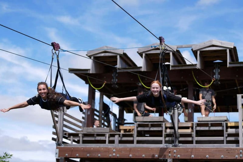 Kent: England’s Longest Zip Wire – 720m Flight over Quarry - Reaching Hangloose Adventure by the Bluewater Cliffs