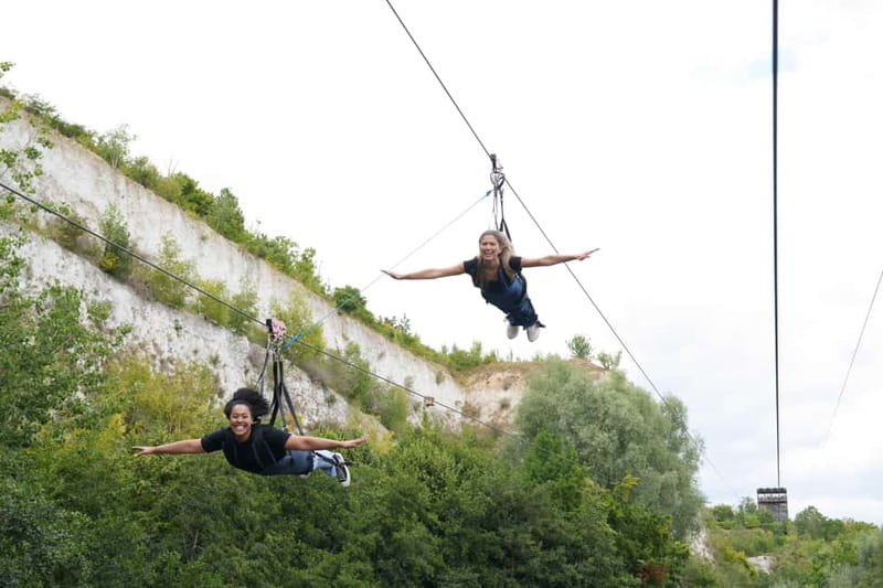 Kent: England’s Longest Zip Wire – 720m Flight over Quarry - Chalk Cliffs, Lakes, and a Former Quarry