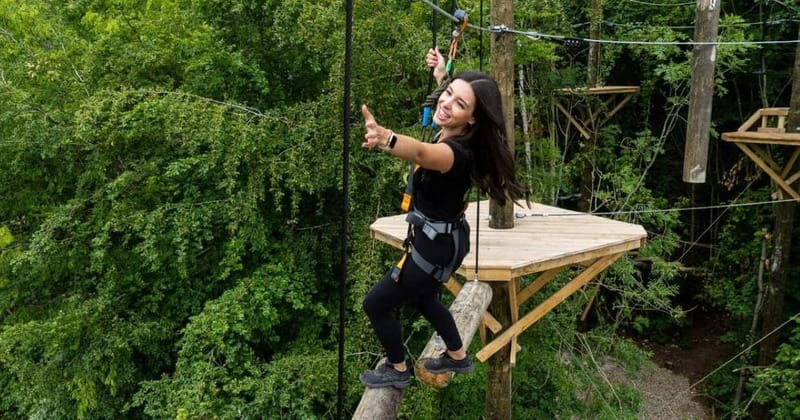 Kent: Treetop High Ropes Adventure Course - Starting at the cream-colored dome