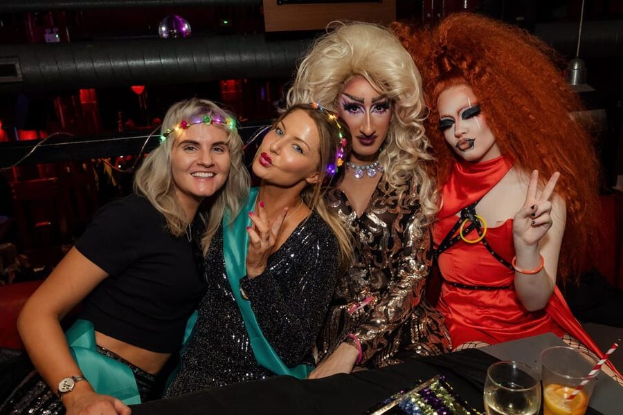 Liverpool: Drag Queen Cocktail Masterclass at FunnyBoyz - Taking the birthday person behind the bar