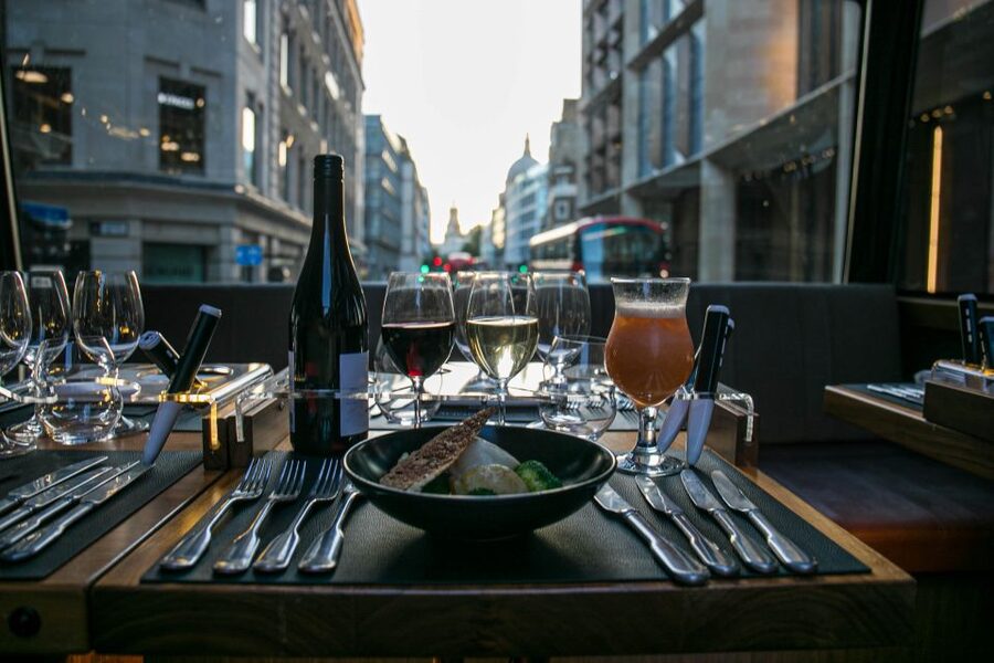 London: 4 Course Lunch Tour by Luxury Coach Bustronome - The glass roof is wonderful, until the sun arrives