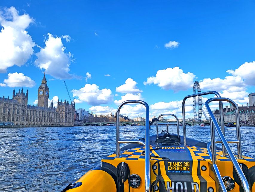 London: 70-Minute Thames Barrier Speedboat Tour - London Bridge, HMS Belfast, and the Tower of London