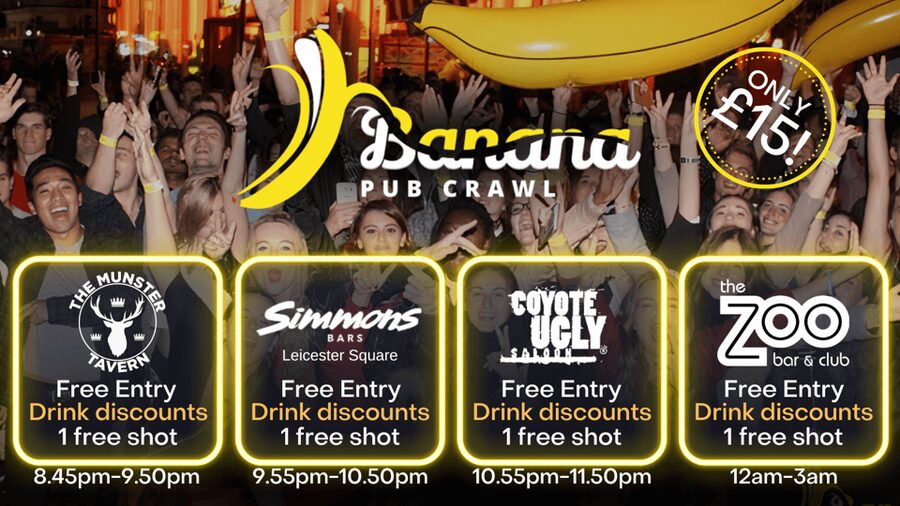 London : Central London Bar Crawl with discounts on drinks - Four stops through the West End and Soho