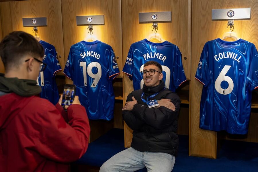 London: Chelsea FC Museum and Stamford Bridge Classic Tour - Walking through the home and away dressing rooms
