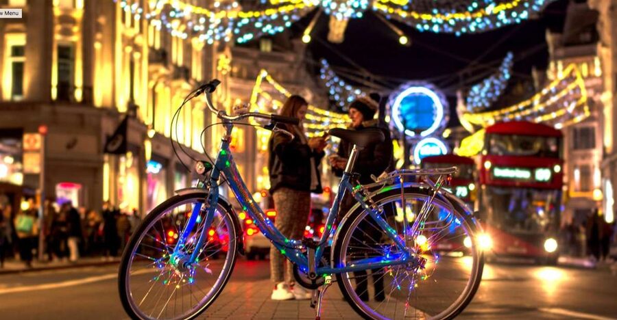 London Christmas Lights Bike Tour - Carnaby Street, Covent Garden, and Trafalgar Square