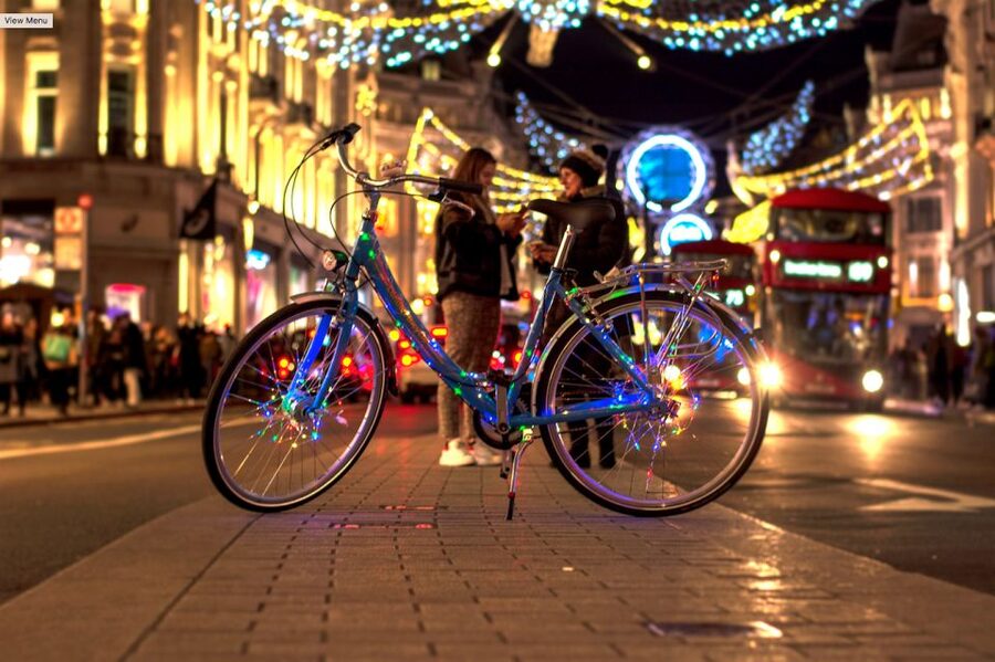 London Christmas Lights Bike Tour - Southbank markets and the first riverside views