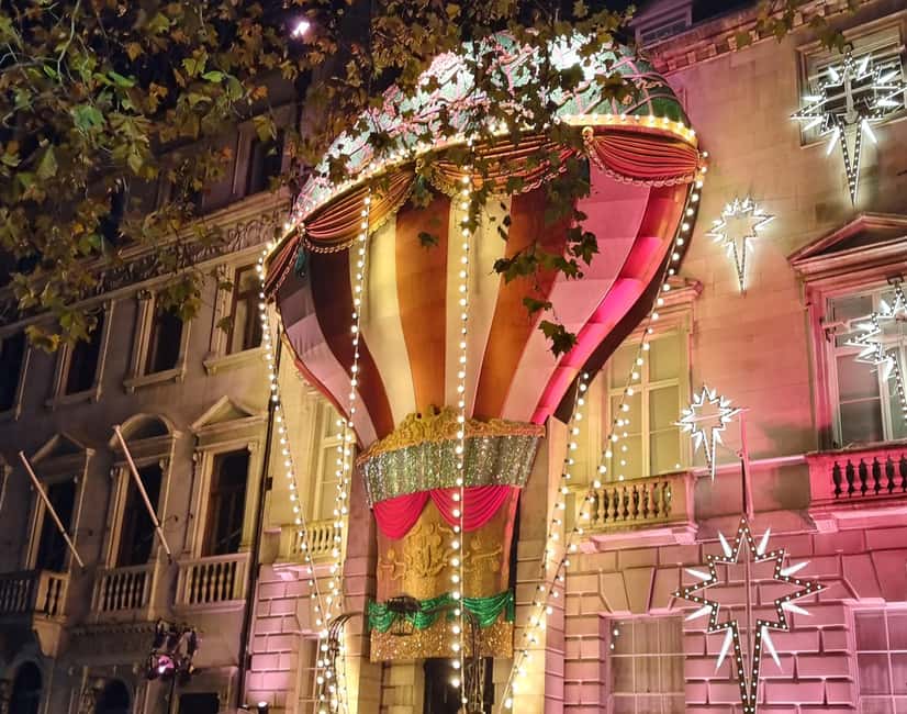 London: Christmas Lights Guided Walking Tour - The Ritz and Piccadilly Circus after dark