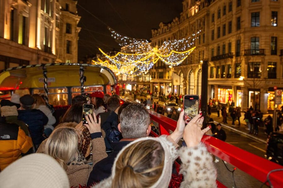 London: Christmas Lights Tour by Vintage Double-Decker Bus - Oxford Street: London’s biggest first impression