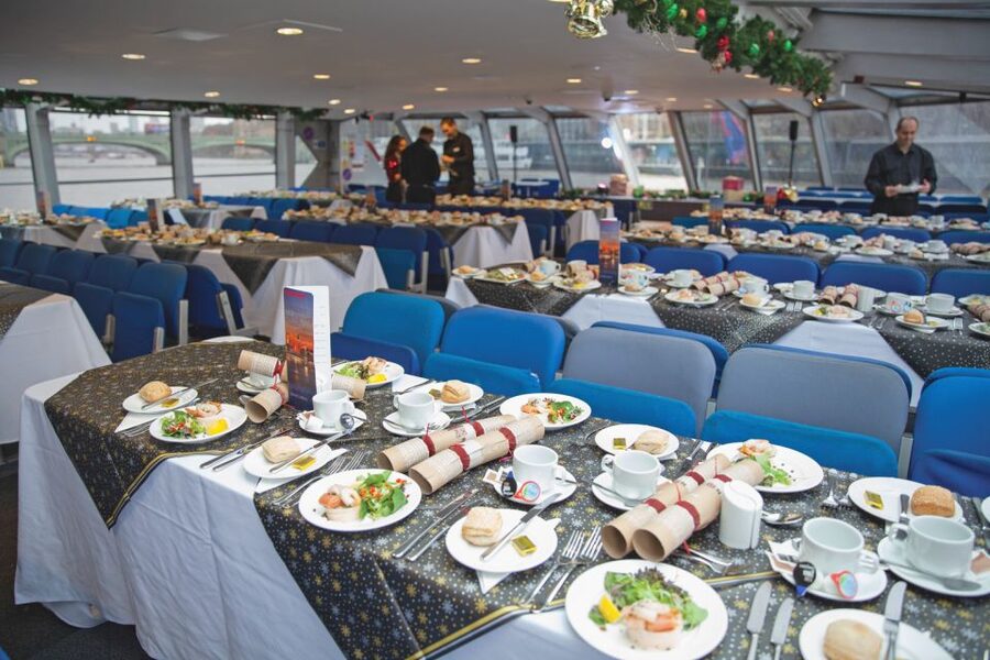 London: Christmas Party Lunch Cruise - The Thames route from the London Eye to Canary Wharf