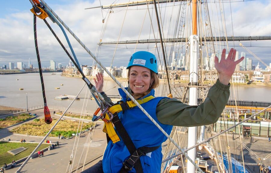 London: Cutty Sark Entry Ticket with Guided Rig Climb - The Lower Topsail Yard tests your nerve