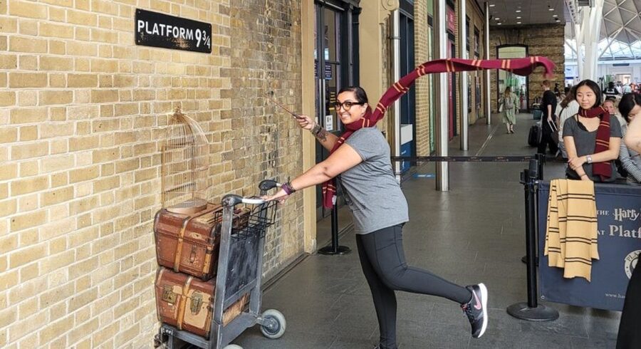 London: Harry Potter Walking Tour with Platform 9 3/4 - Leicester Square, the Harry Potter statue, and photo time