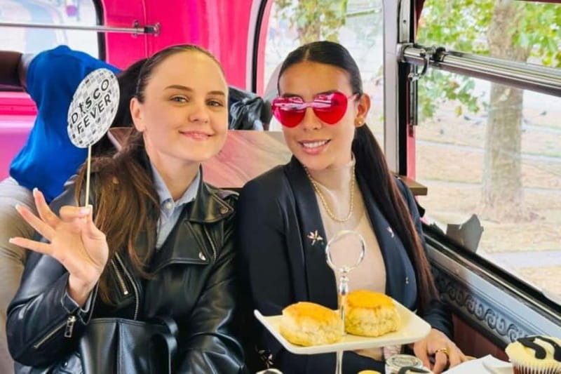 London: "Here We Go Again" Afternoon Tea Bus - What the ABBA afternoon tea bus is really like