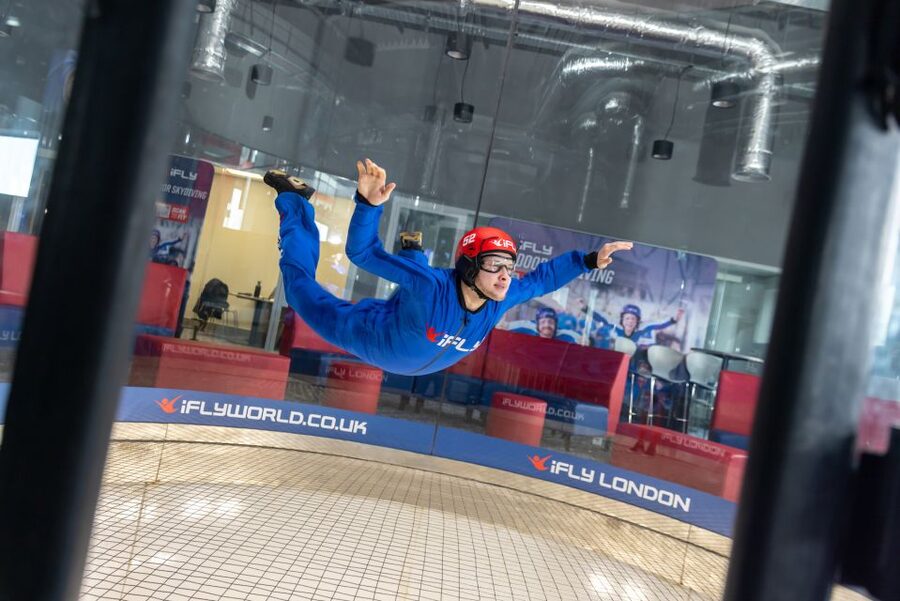 London: iFLY Indoor Skydiving at The O2 Entrance Ticket - Entering the vertical wind tunnel