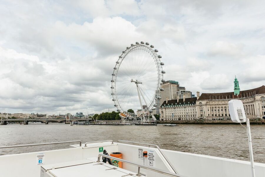 London: London Eye, River Cruise, & Hop-on Hop-off Bus Tour - The Thames cruise from Tower Pier to Westminster