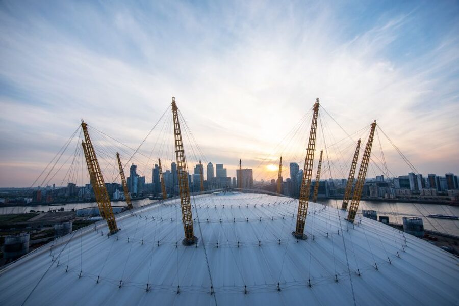 London: O2 Arena Rooftop Climbing Experience - The climb across the dome