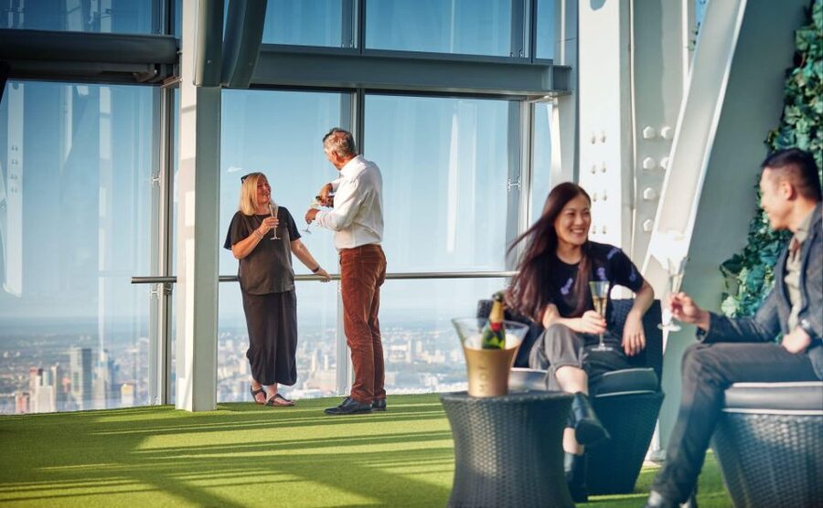 London: The Shard Entry Ticket with Champagne - Stepping outside on Level 72
