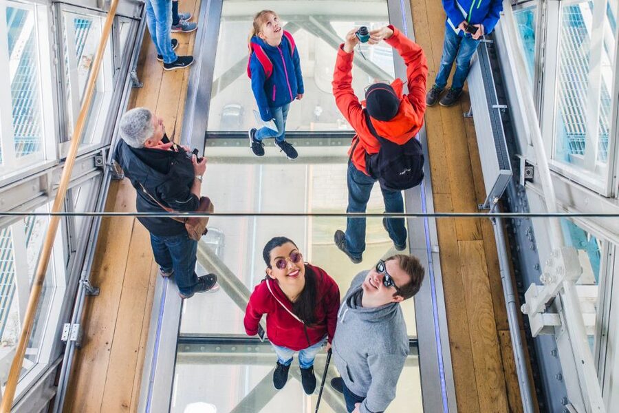 London: Tower Bridge Entry Ticket - Facing the glass floor
