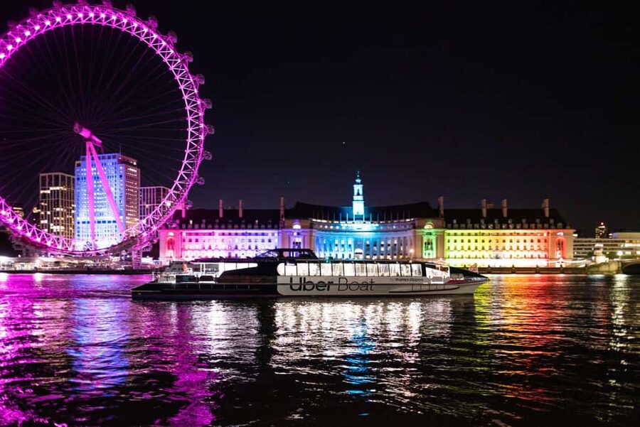 London: Uber Boat Return River Ticket + IFS Cloud Cable Car - What you see from the boat