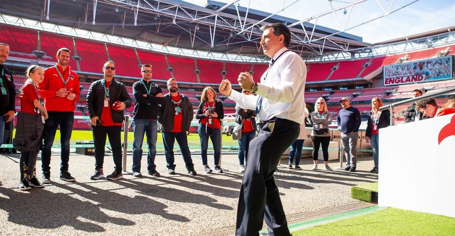 London: Wembley Stadium Guided Tour - Pitchside and the famous trophy steps