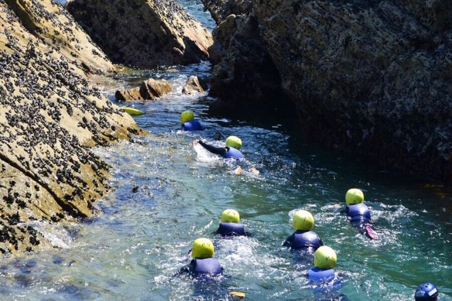 Newquay: Coasteering - Caves, tunnels, and natural rock features