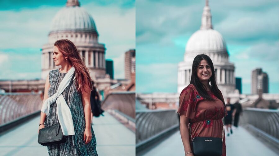 photoshoot London memories - Tower Bridge and the river setting