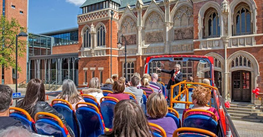 Stratford-upon-Avon:City Sightseeing Hop-On Hop-Off Bus Tour - River Avon and the Royal Shakespeare Theatre