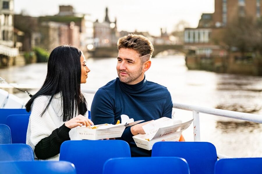 York: Fish and Chips Cruise - Captain’s commentary, music, and the mood on board